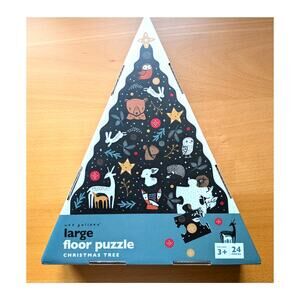 Wee Gallery Christmas Tree Shaped Floor Puzzle Kids 24 Piece Age 3 NEW 21x26